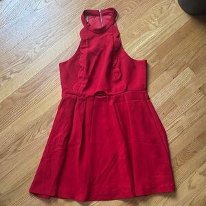 BCBG Elegant Red Halter Dress
